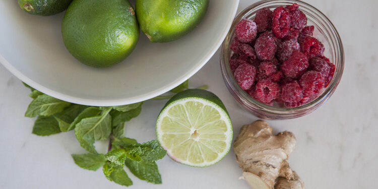 Raspberry Ginger Lime Detox Water
