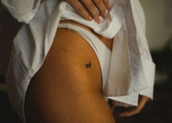 Woman in her underwear